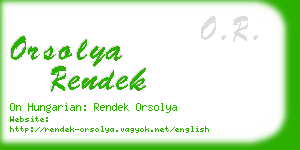 orsolya rendek business card